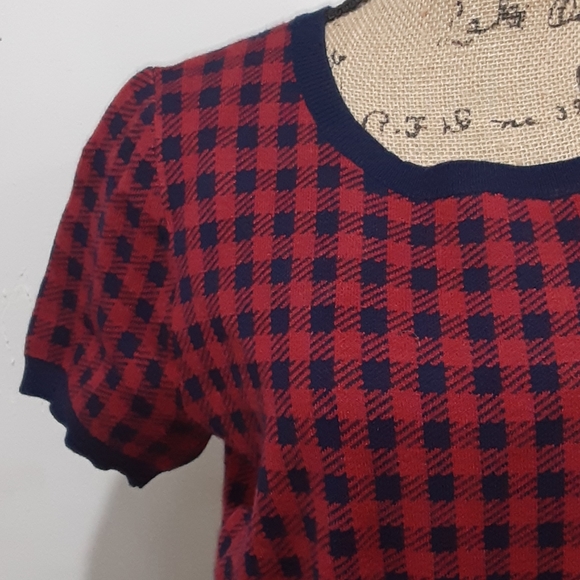 Modcloth red & blue gingham dress - Picture 5 of 16